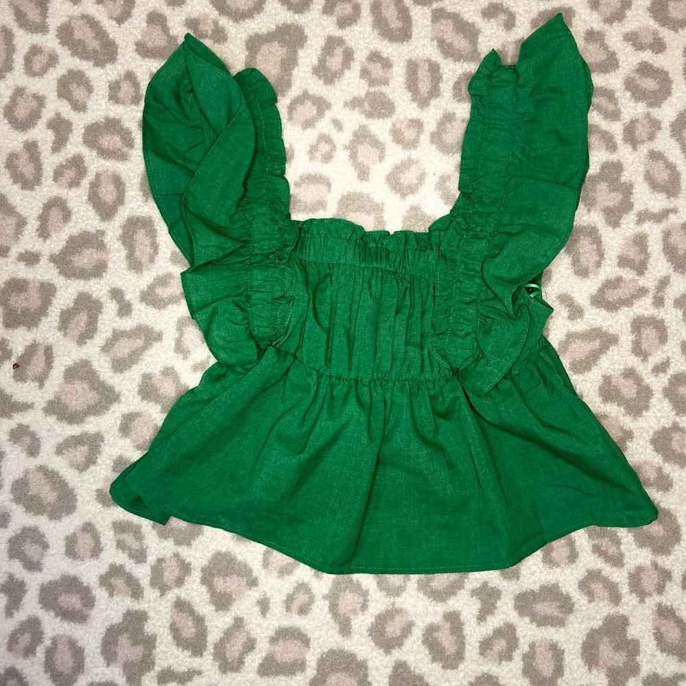Cute green crop top new with tags